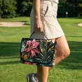 thumbnail image 4 of Psesaysky Golf Cart Seat Covers, Retro Golf Cart Seat Towel Blanket with Handle, Foldable, Soft, Suits EZGO, Yamaha, Club Car and Other 2-Seat Carts, 51"x 30.3", Tropical Flower Leaves, 4 of 8
