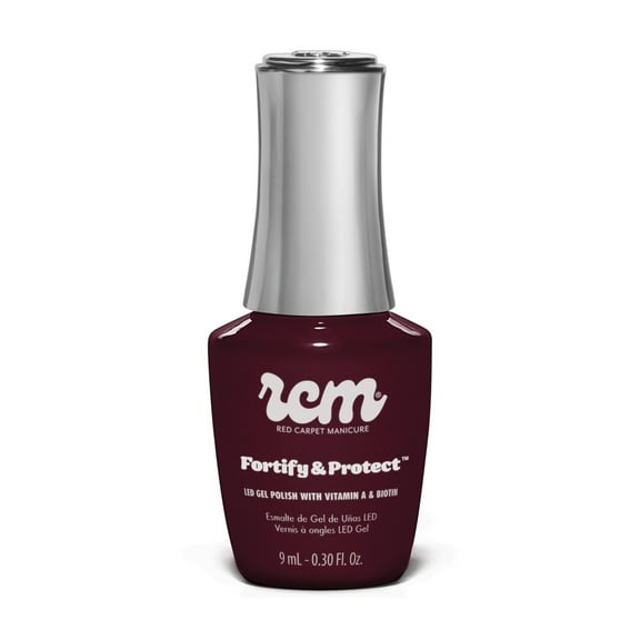 Red Carpet Manicure Fortify & Protect LED Gel Nail Color - Long-Lasting, Vibrant, Professional Quality, High Shine, Chip-Resistant - Infused with Vitamin A & Biotin (Film Reel Red, 0.3 Fl Oz)