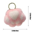 thumbnail image 3 of COM1950s Cute Keychain,Cat Paw Plush Keychain Fluffy Cute Charms Backpack Ornaments Soft Pendant Lover Gifts for Girl Women(3.15X3.54In,1Pc,Pink), 3 of 6