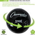 thumbnail image 2 of Champion Sports Extreme Series Soccer Ball, Size 4 - Youth League, All Weather, Soft Touch, Maximum Air Retention - Competitive and Recreational Futbol Games, Black, 2 of 4