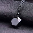 thumbnail image 2 of DESIGNICE Pendant Necklace,Powerful Obsidian Pendant Necklace for Spiritual Protection,Elegant Hexagram Symbol Necklace for Balance,Meaningful Women's Necklaces for Inner Peace ,Black, 2 of 5