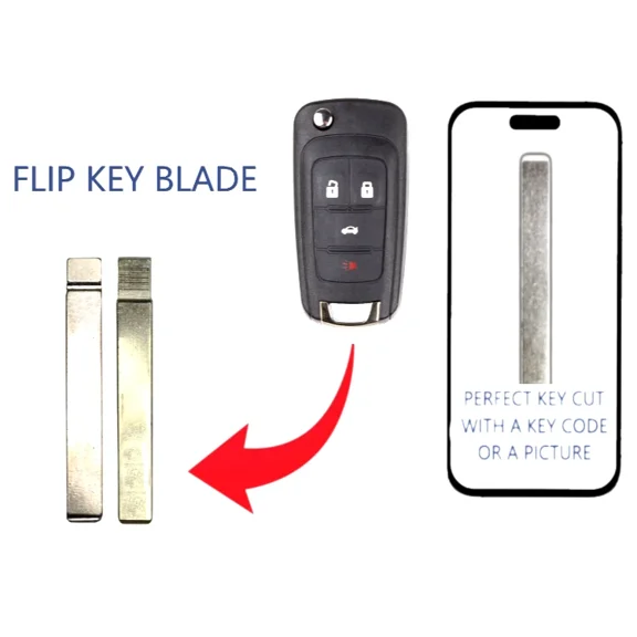 KEY CUT SERVICE   2008-2021 GM CHEVROLET GMC BUICK HU100 Flip Blade