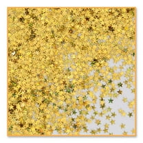Beistle Pack of 6 Gold Holographic Star Confetti Bags 0.5 oz.