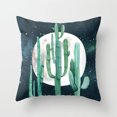 thumbnail image 3 of Cactus Succulents Pattern Polyester Pillowcase Cushion Cover Office Sofa Home Peach Skin Velvet Decor, 3 of 9