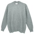 thumbnail image 3 of Suéter ajustado con doble cremallera y color sólido para otoño, cárdigan de cuello de béisbol de estilo simple para hombre, moda, 3 of 5
