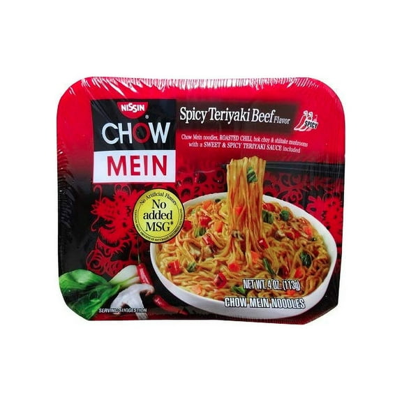Nissin Spicy Teriyaki Beef Chow Mein (Case of 8)