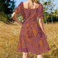 thumbnail image 3 of Orange and Purple Loveliness Sleeveless Dress wedding guest dress 2024 summer clothes Dress woman, 3 of 6