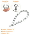thumbnail image 2 of Uxcell Leather Wristlet Strap, 8" Hand Wrist Lanyard Chain Holder for Bags, White&Silver, 2 of 6