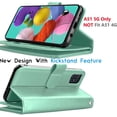 thumbnail image 4 of Galaxy A51 5G Case, [5G Version] Galaxy A51 Wallet Case, Tekcoo Luxury PU Leather Cash Credit Card Slots Holder Carrying Folio Flip Cover [Detachable Magnetic Hard Case] for Samsung A51 [Turquoise], 4 of 6