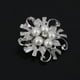 thumbnail image 4 of Broche de Flor de Lujo con Incrustaciones de Perlas Sintéticas Y de Imitación - Plata Zulema Broche de la flor, 4 of 6