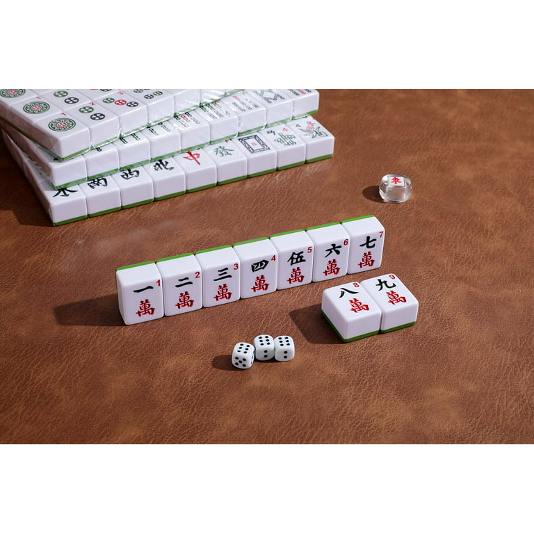 Hey! Play! Chinese Mahjong Game Set with 146 Tiles, Dice, and  Ornate Storage Case for Adults, Kids, Boys and Girls : Toys & Games