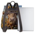 thumbnail image 3 of Yiaed Cute Cow Sunflower Crown A Print Laptop Backpack for Women Slim Computer Bag Work Travel College Backpack Purse Fits 14 Inch Notebook, 3 of 4