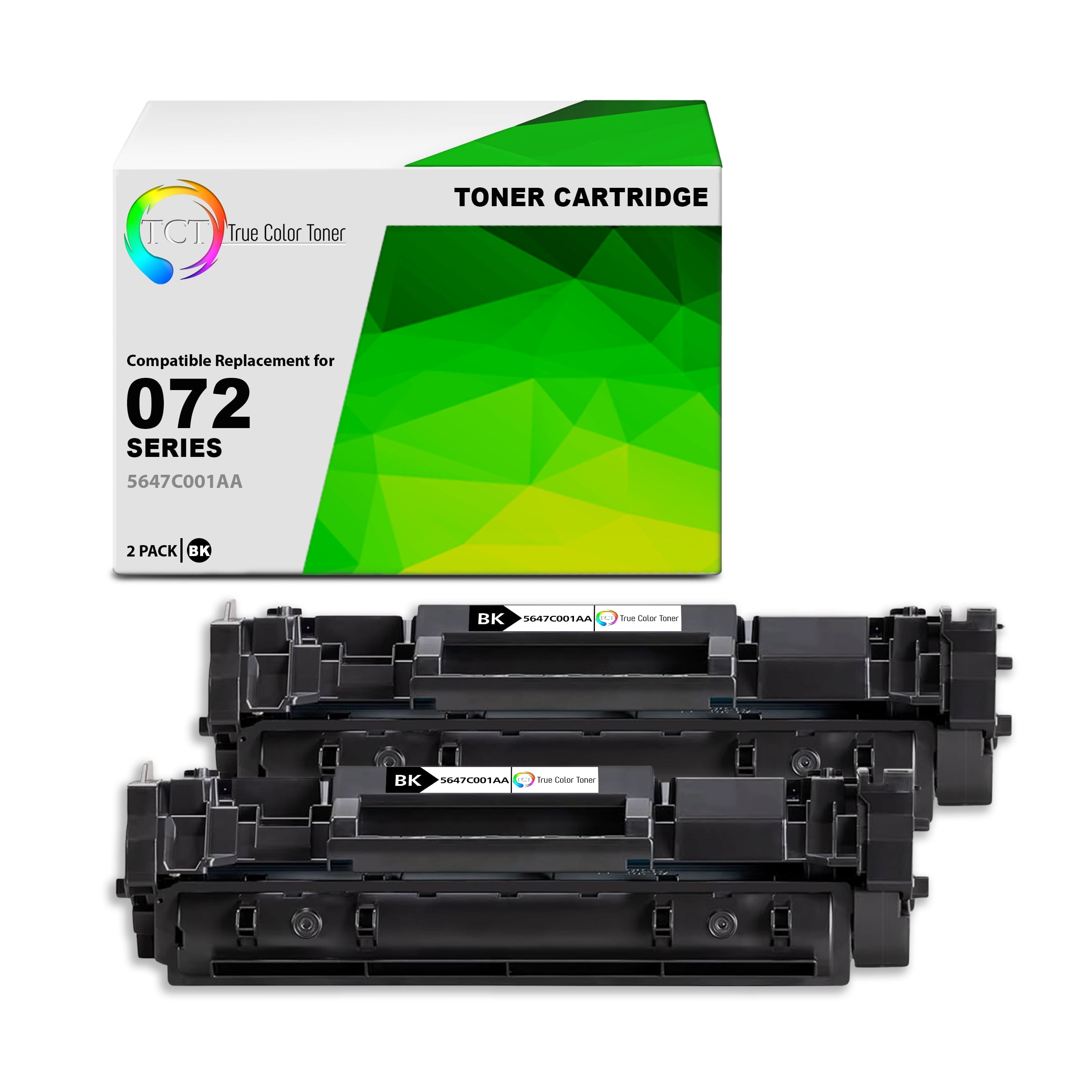 TCT 072 Toner Cartridge 2 Pack - Compatible Replacement for Canon