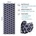 thumbnail image 2 of Navy and White Geometric Lattice Pattern Hot Yoga Mat Towel Non Slip for Hot Yoga - Quick-Drying Yoga Mat Cover with 4 Corner Pockets with Travel Bag - Hot Yoga Towel Non Slip 74"x26", 2 of 6