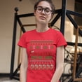thumbnail image 3 of Tee Hunt Dear Santa Define Good T-Shirt Ugly Sweater Merry Christmas Xmas Women's T-Shirt Tee, Red, Large, 3 of 5