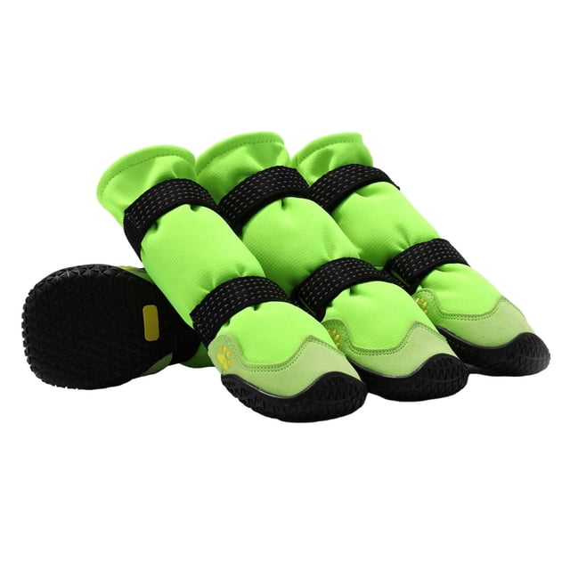 CSChome Waterproof Dog Shoes Waterproof Dog Snow Boots - 4Pcs with Reflective Straps, Breathable and Non-slip for Medium to Large Dogs