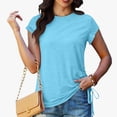 thumbnail image 4 of Lzobxe Summer Tops for Women Athletic Short Sleeve Crew Neck Basic Running Sport Summer Casual Comfy Workout,Size S-2XL, 4 of 5