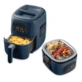 thumbnail image 1 of Dash Flip & Fry&trade; Digital 2-in-1 Grill + Air Fryer with 4 functions, 3 Qt Capacity, Air fryer & Indoor Grill for fries, wings, burgers and more, 1 of 8