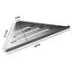 thumbnail image 2 of Estante de ducha cromado de 30 cm, sin perforaciones, estante de esquina para baño, autoadhesivo, estante de ducha de acero inoxidable SUS304, estante de baño montado en la pared para baño y cocina, 2 of 4