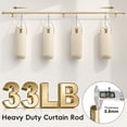thumbnail image 6 of OLV 1" Heavy Duty Adjustable Gold Curtain Rods for Windows, 36-120" with Decorative Solid Finial, 6 of 10