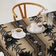 thumbnail image 4 of Aztec Tablecloth,Tribal Geometric Design Vintage Style Table Cloth Boho Chic Washble Table Cover for Dinning Kitchen Farmhouse Party Decor 60"x120", 4 of 6