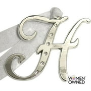 Gloria Duchin Silvertone Initial with Swarovski Crystals