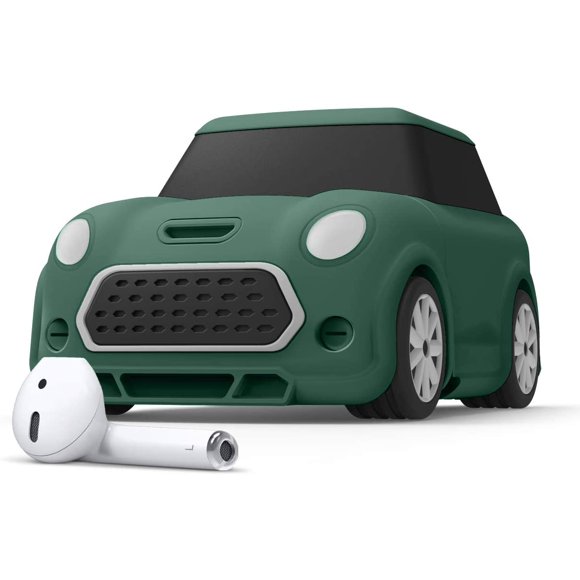 elago Étui pour Mini Voiture AirPods avec Porte-Clés Compatible avec Apple AirPods 2&1 (Vert) [Enregistré Brevet US]