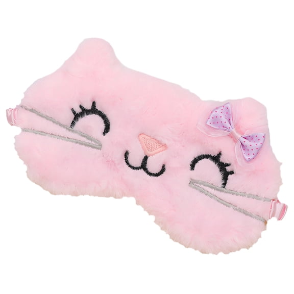 TELOLY 2026 New Sleep Mask,Breathable Plush Eye Mask for Sleeping,High-Stretch Blindfold for Travel,Nap,Relaxation,Pink Cat