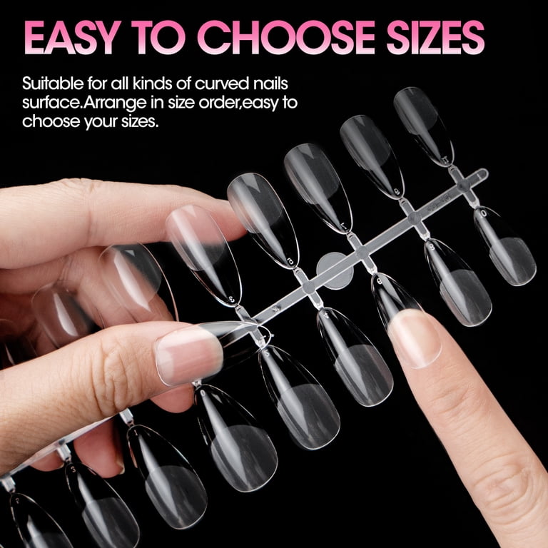 Gellen Medium Almond Fake Nail Tips, 504-Piece Set photo 6