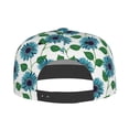 thumbnail image 4 of Daiia Blue Sunflowers print Flat Bill Hats Flat Brim Trucker Cap Baseball Cap Adjustable Classic Low Profile Hat Unconstructed Plain Cap, 4 of 9