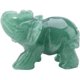 thumbnail image 1 of Figuras de elefante de cristal, elefante tallado de jade natural de 2 pulgadas, decoración del hogar, artículo de decoración del coche (aventurina verde), 1 of 5