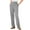 Gray, variant on Straight Leg Jeans for Women Pockets Elastic Waist Straight Solid Color Casual Pants Pants