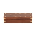 thumbnail image 6 of Classic Dominoes Tabletop Game Box - Decorative Game for Family Gatherings or Parties, Coffee Table, and Living Room Decor Game - Styled with Home, Office, and Shelf Decor Accents - 2", Brown, 6 of 12