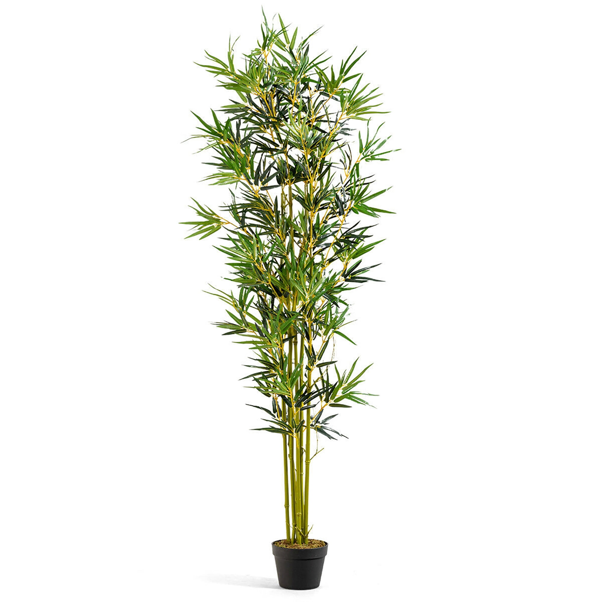 Costway 6 ft Artificial Bamboo Silk Tree Indoor Outdoor