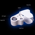 thumbnail image 4 of Under 10 Tool Bag Double Lens 30X60X Crafts Appreciation Pocket Magnifier LED Lights Jewelry Mirro, 4 of 6