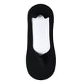 thumbnail image 3 of 5 Pairs Ice Silk No-Show Socks for Men, Ultra-Thin Breathable Liners with Cotton Sole & Non-Slip Grip for Summer Loafers & Sneakers Black, 3 of 6