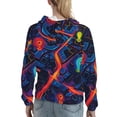 thumbnail image 7 of Kdxio Neon City Map Print Womens Oversized Hoodies Sweatshirts Hooded Pullover Tops Sweaters Casual-Medium, 7 of 7