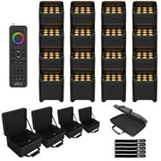 Chauvet DJ Freedom Par Q9 X4 Complete Up-Lighting Kits with Handheld Remote Control & Utility Case Four Package