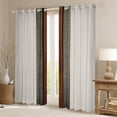 thumbnail image 2 of Manfei Geometric Striped Adult Blackout Curtains Set of 2 (52x84 Each), Modern Fashion Abstract Window Curtains, Chic Minimalst Curtains and Drapes, Curtains and Drapes Bedroom Decor, 2 of 6
