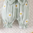 thumbnail image 5 of mgoYE Baby Girl Clothes Summer Newborn Daisy Bow Ruffle Short Sleeve Romper Jumpsuit Onesie Cute Infant Spring Outfit(Green,1-3 Months), 5 of 9