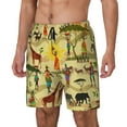 thumbnail image 2 of Uemuo Ethnic African Pattern Mens Swim Trunks Quick Dry Board Shorts with Mesh Lining, Stretch Beach Shorts Quick Dry No-Chafing Board Shorts-, 2 of 9