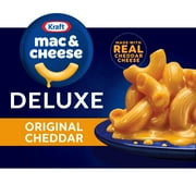 Kraft Deluxe Original Cheddar Mac N Cheese Macaroni and Cheese Dinner, 14 oz Box