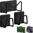 thumbnail image 1 of Ganchos para Pared 3 Piezas, Ganchos Adhesivos para Pared Acero Inoxidable, Porta Esponja Fregadero, Soporte para Esponja de Fregadero Metal, Ganchos de Pared para Cocina, Baño, Hogar (Negro), 1 of 4