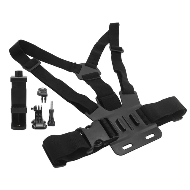 Phone Adjustable Phone Clip Holder with Chest Strap Fixation Bracket for Sport Camera Mobile Phone