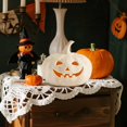 thumbnail image 3 of Hallowmas Handcrafted Jack-O'-Lantern, Artisanal Kiln-Fired Terracotta Pumpkin with Hand-Carved Details, 2025 Fall & Halloween Decor, Natural Terracotta, 3 of 8