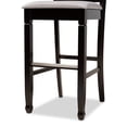 thumbnail image 7 of Modern Bar Stool Set of 2, Grey Fabric Upholstery & Espresso Wood Finish, 7 of 7