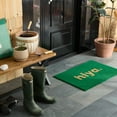 thumbnail image 6 of TOWN & COUNTRY TERRA Hiya Painted Welcome Outdoor Door Mat, Natural Coir, Heavyweight, Non-Slip Entryway Mat, Green, 18"x30", 6 of 6