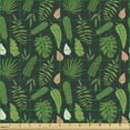 thumbnail image 2 of Tropical Fabric by the Yard, Exotic Pattern of Various Jungle Leaves and Flowers, Decorative Upholstery Fabric for Chairs & Home Accents, Charcoal Grey Salmon by Ambesonne, 2 of 5