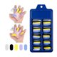 thumbnail image 1 of Uñas postizas a presión, regalos para mujeres, 100 uñas postizas largas, cobertura total, puntas de ataúd, manicura artística de bailarina, lentejuelas., 1 of 3