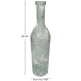 thumbnail image 4 of DecMode 29" Handmade Frosted Spanish Bottle Light Blue Recycled Glass Vase, 4 of 16